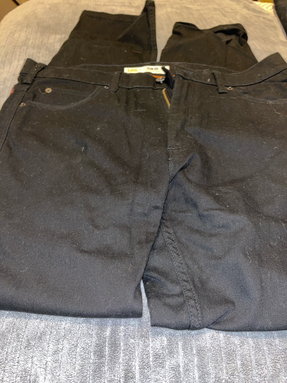 Lee Men's Black Straight Chino Pants